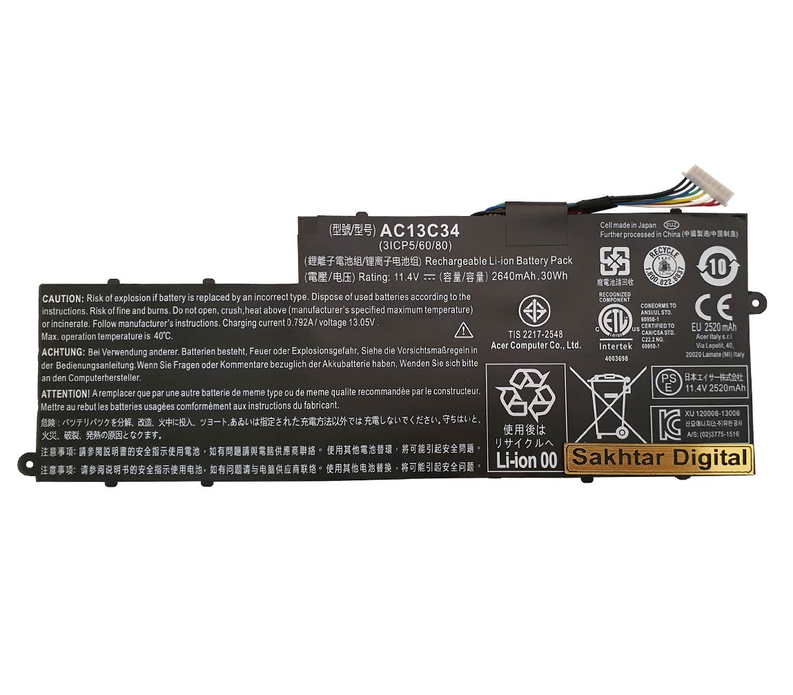 باتری اورجینال لپ تاپ ایسر Acer Aspire V5-122P / E3-112 — تصویر ۳