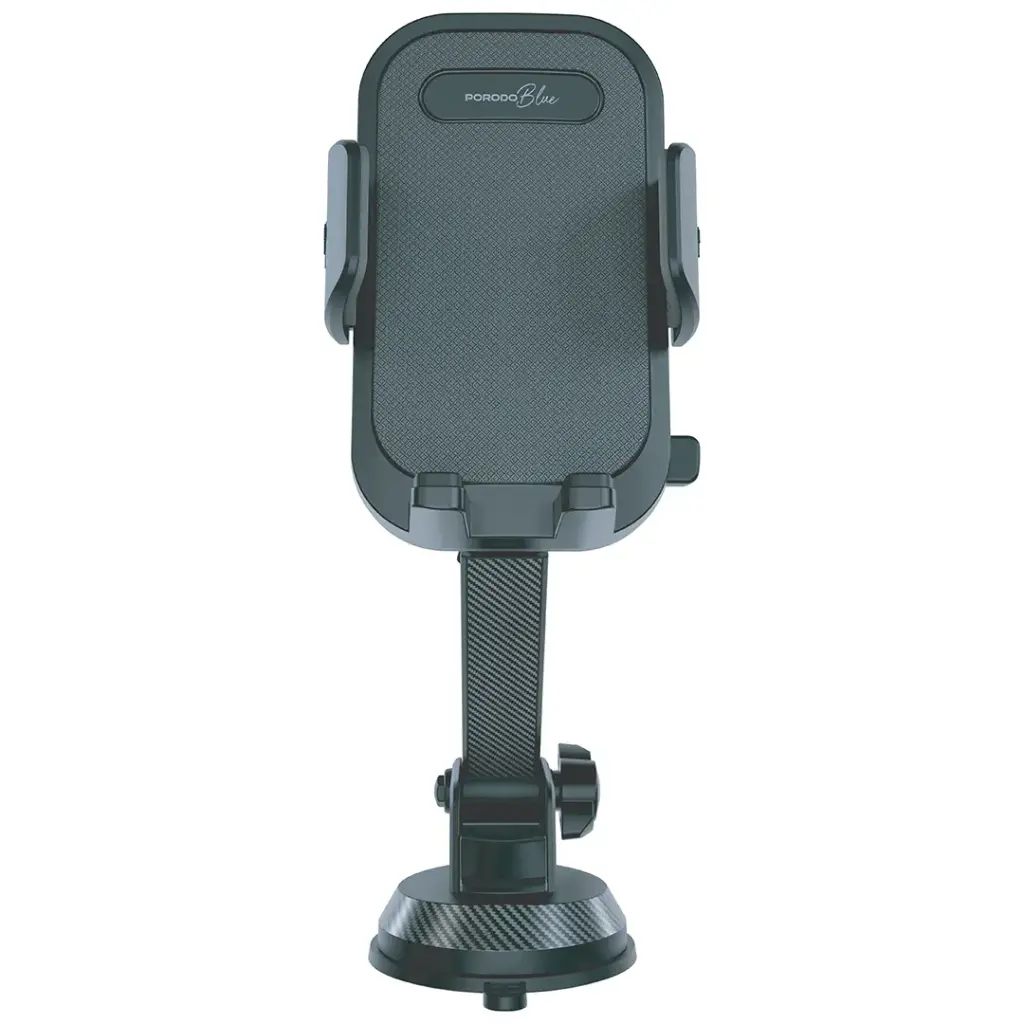 پایه نگهدارنده مکنده‌ای گوشی پرودو بلک مدل Porodo Blue Cradle Suction Car Phone Holder – Black