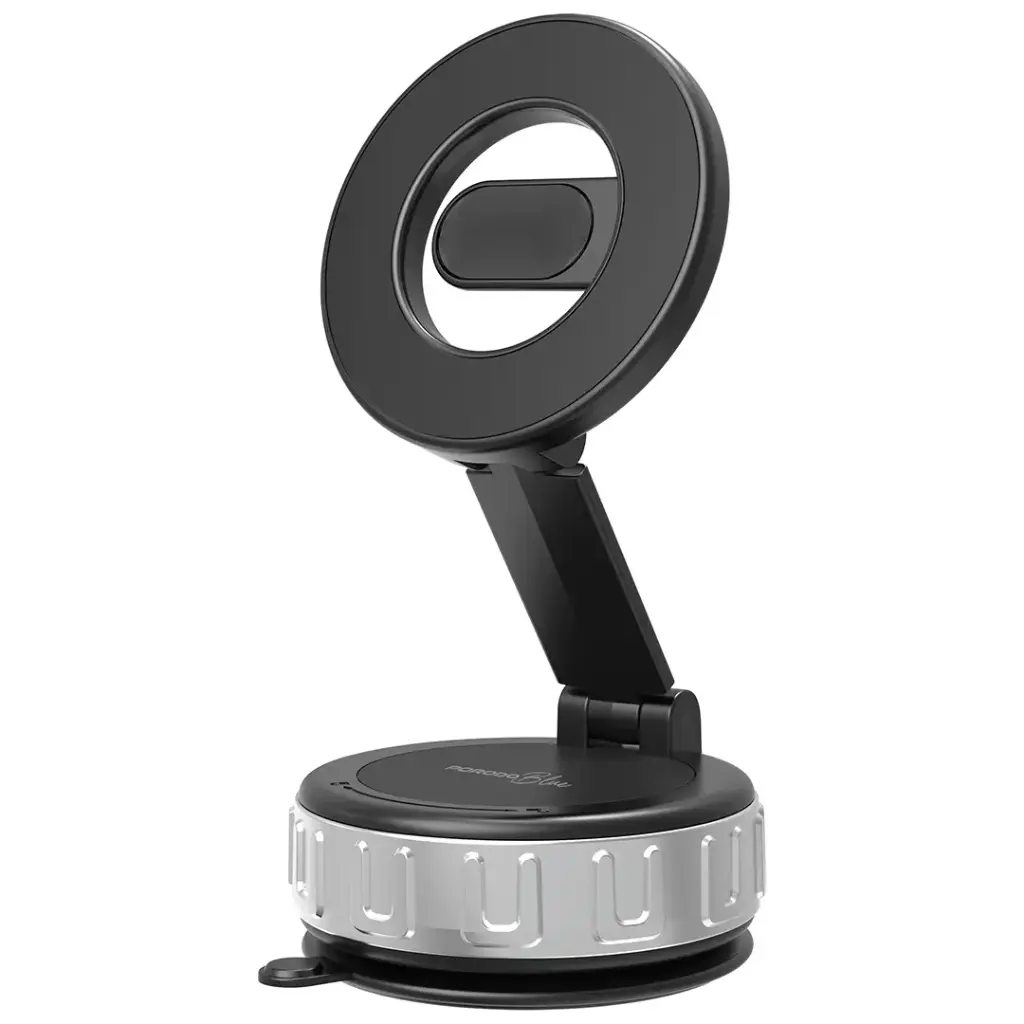 پایه نگهدارنده مغناطیسی مکنده‌ای پرودو بلک مدل Porodo Blue ClingX MagSafe Suction Holder – Black