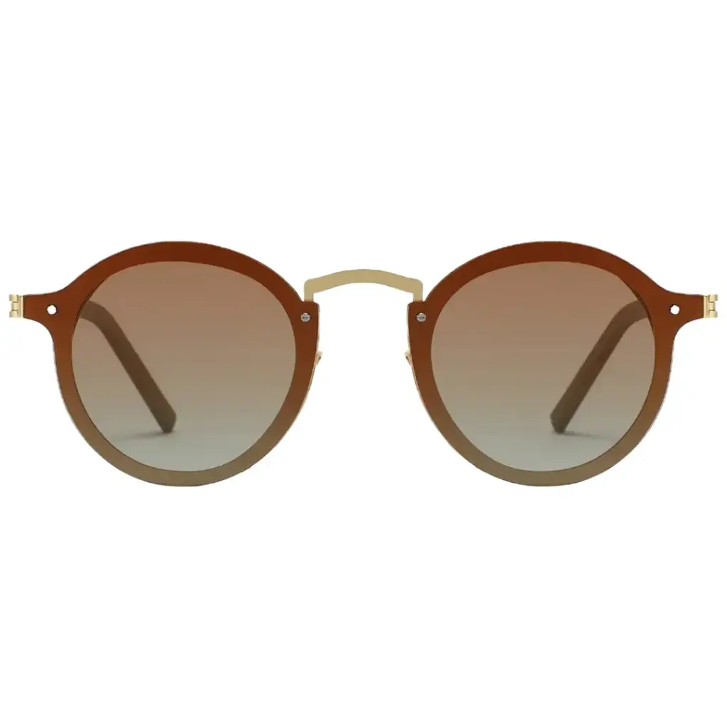 عینک آفتابی پرودو لايف استايل مدل Porodo Lifestyle Riviera Round Frame Sunglasses – Gold