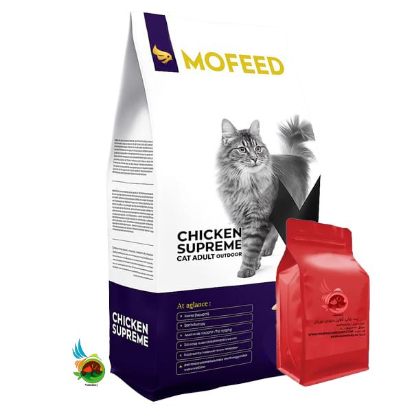 غذای خشک گربه بالغ مفید مولتی کالر با طعم مرغ Mofeed multi color chicken وزن ۱ کیلوگرم (فله ای)