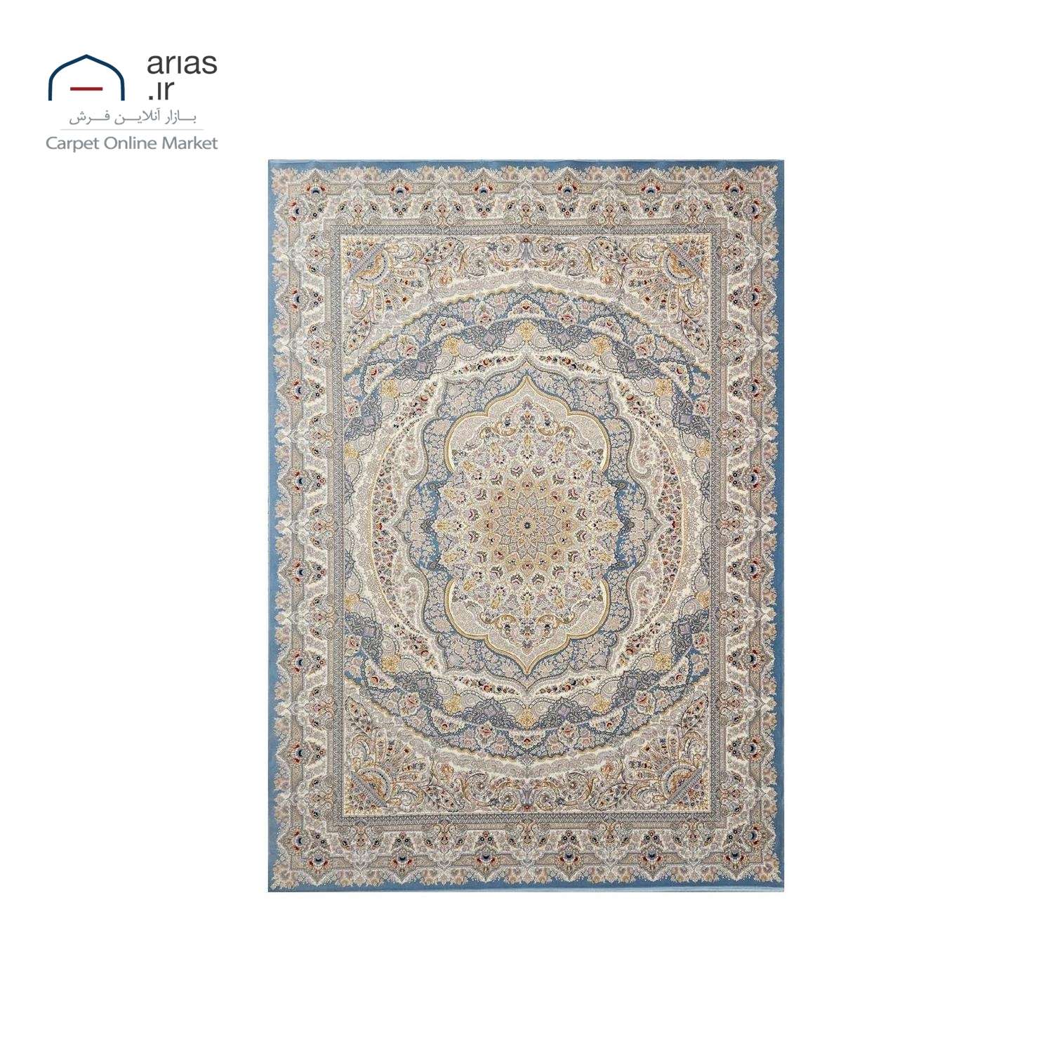 فرش ماشینی کلاسیک آریاس 1500 شانه کد M23108 — تصویر ۲