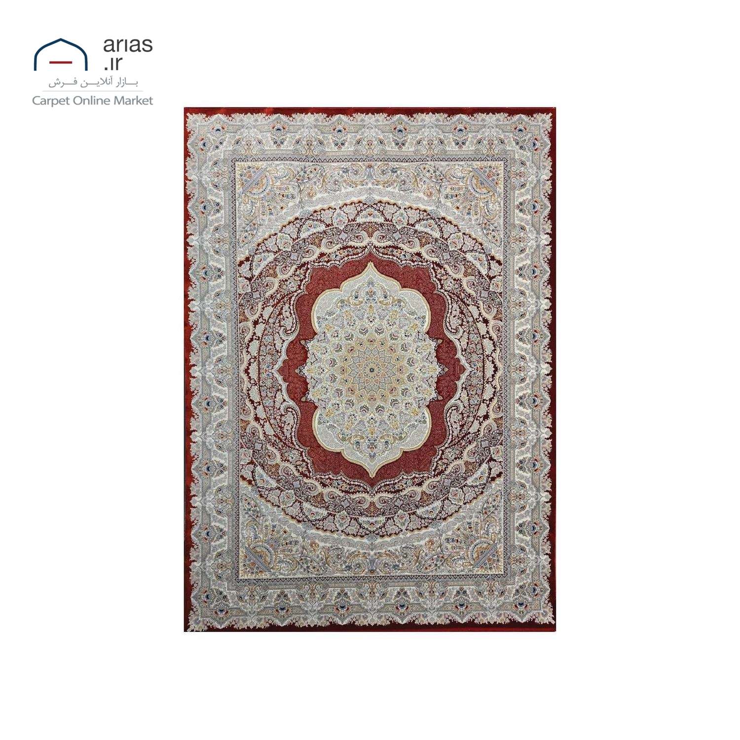 فرش ماشینی کلاسیک آریاس 1500 شانه کد M23107 — تصویر ۲
