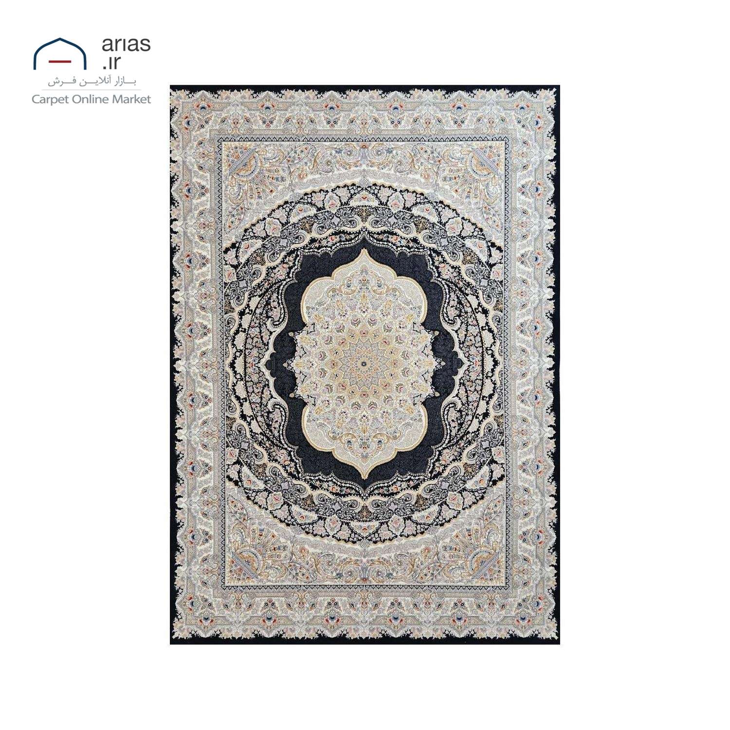 فرش ماشینی کلاسیک آریاس 1500 شانه کد M23106 — تصویر ۲