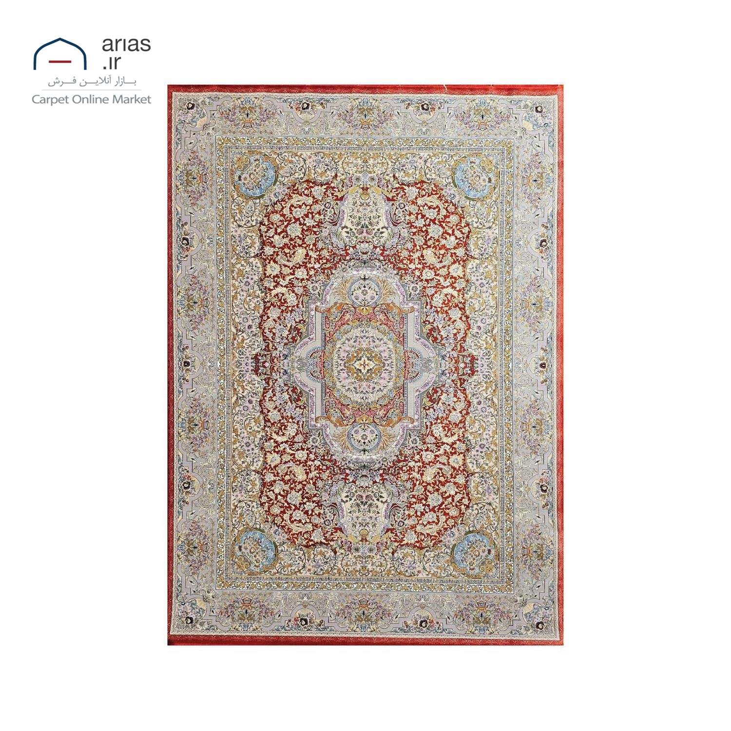 فرش ماشینی کلاسیک آریاس 1500 شانه کد M23105 — تصویر ۲