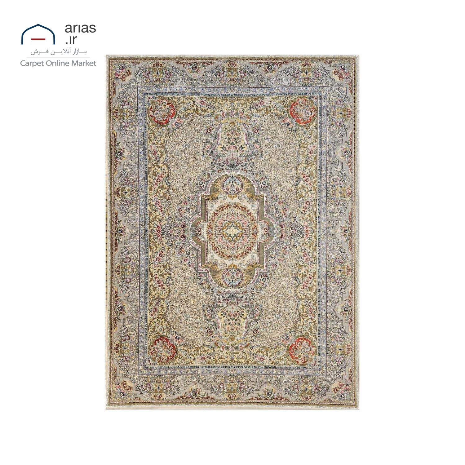 فرش ماشینی کلاسیک آریاس 1500 شانه کد M23101