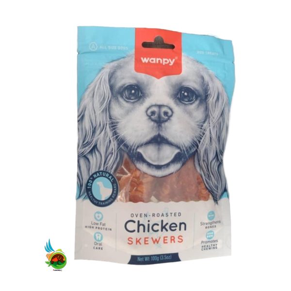 تشویقی سگ ونپی با طعم مرغ Wanpy Chicken Skewerd وزن 100 گرم