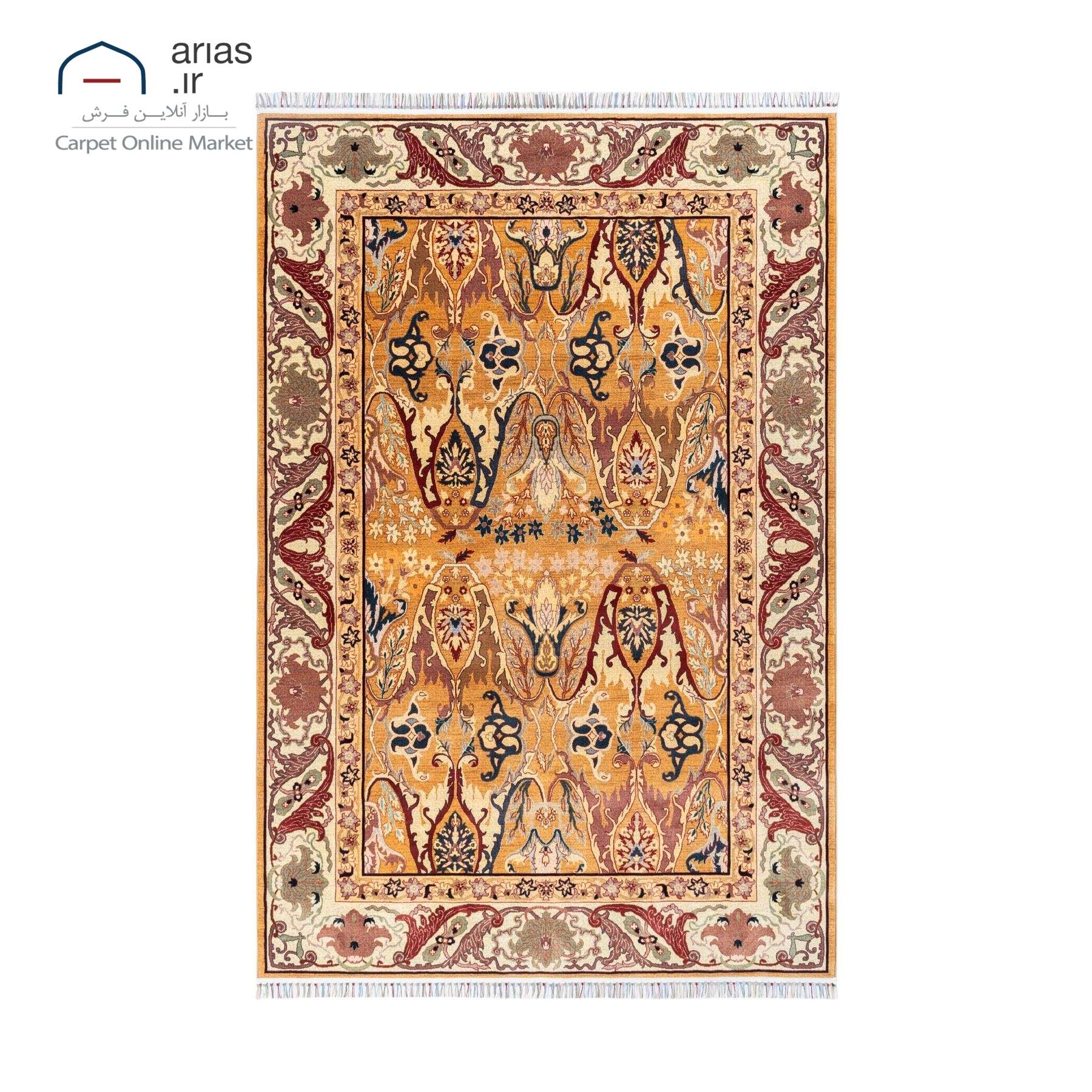 فرش ماشینی آریاس 700 شانه طرح وینتیج کد M22111