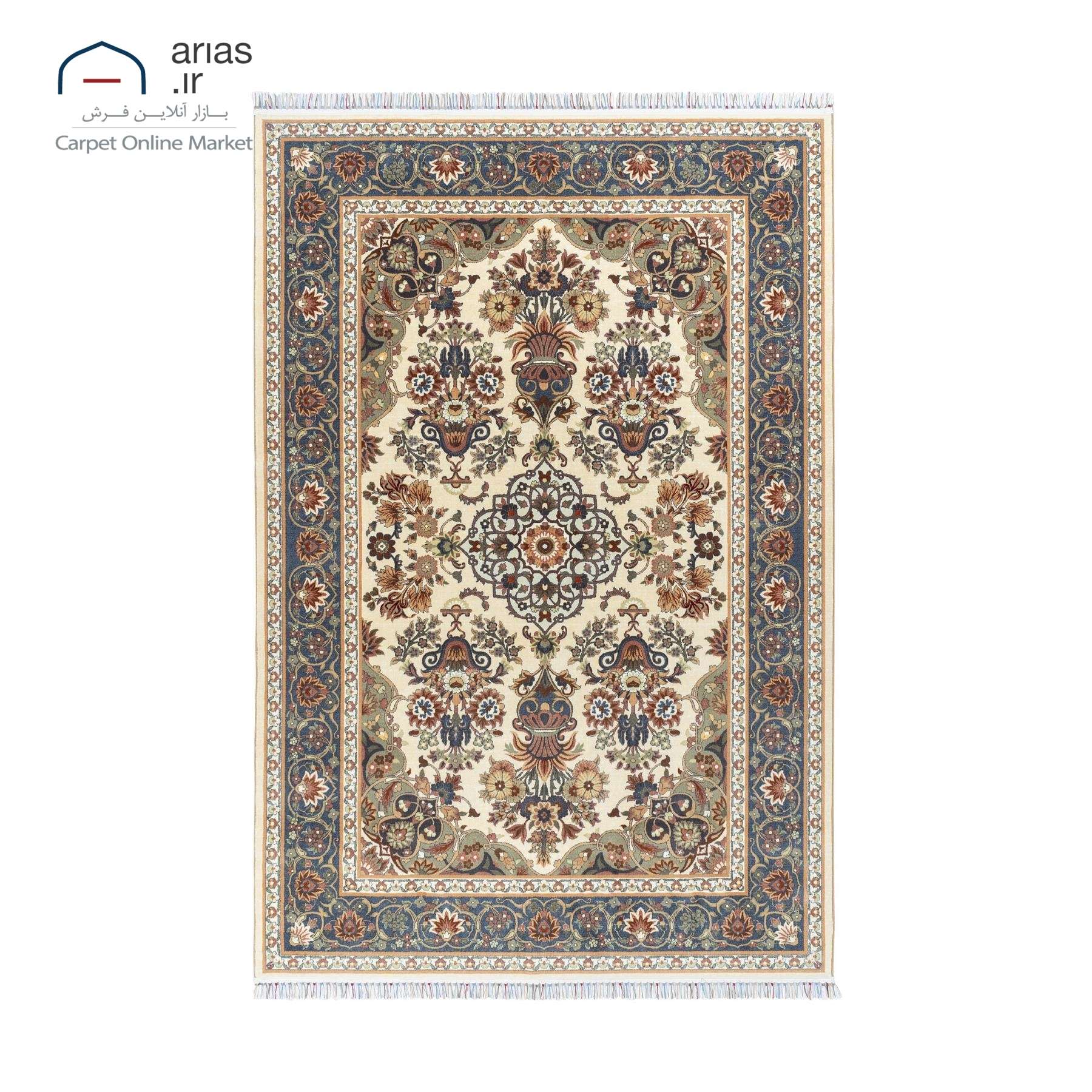 فرش ماشینی آریاس 700 شانه طرح وینتیج کد M22107