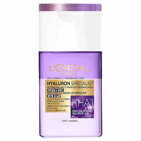 پاک کننده دو فاز آرایش چشم و لب هیالورونیک اسید لورال لورآل L’Oreal 125 میل