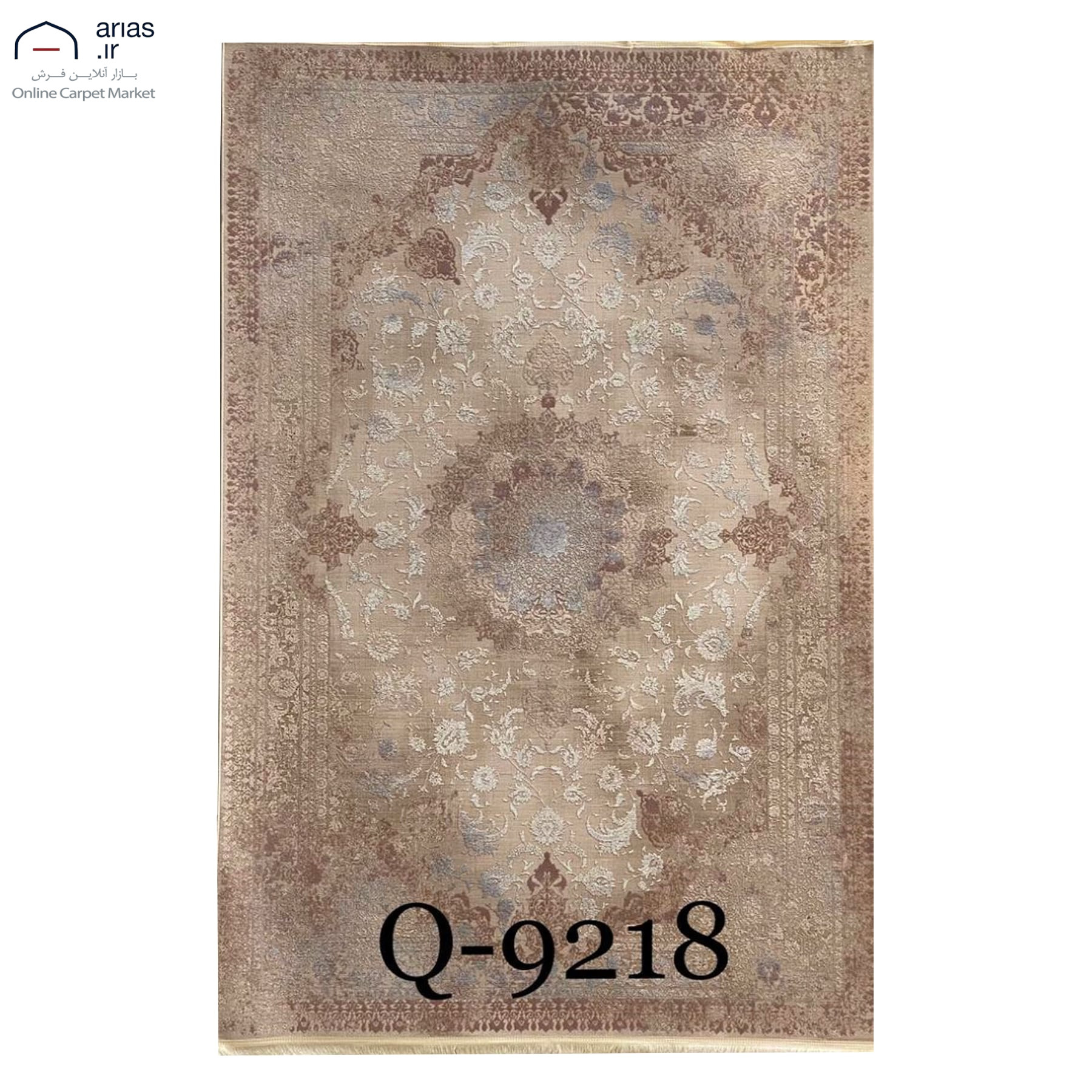 فرش ماشینی آریاس 1000 شانه طرح وینتیج کد MT04116