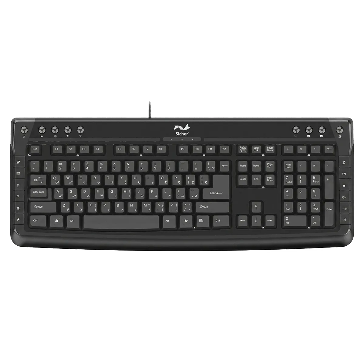 کیبورد با سیم Sicher KB120 با حروف فارسی