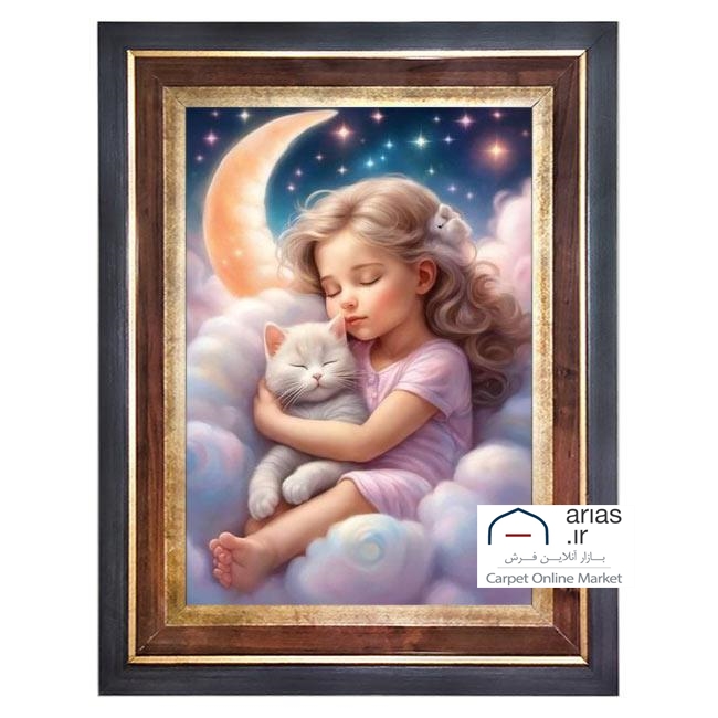 تابلو فرش ماشینی عمودی اتاق کودک کد T20433M