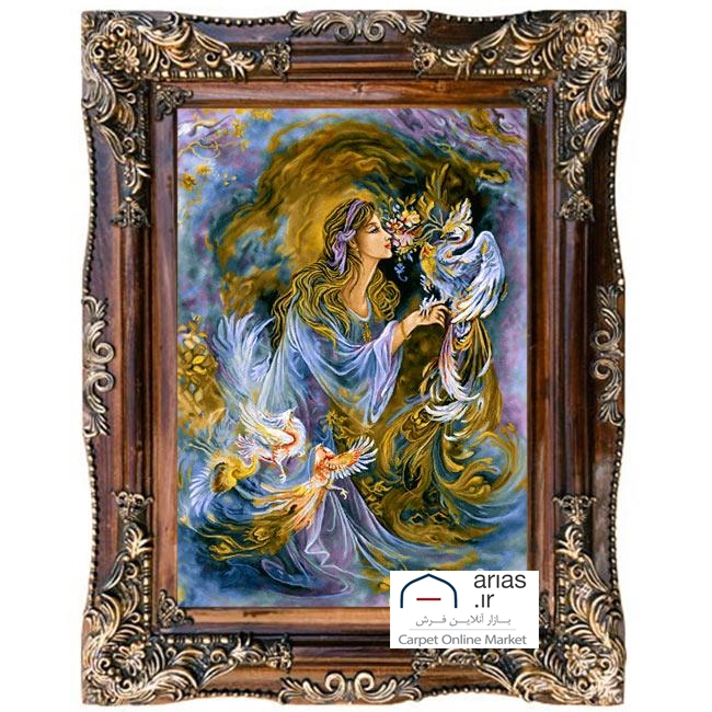 تابلو فرش ماشینی عمودی مینیاتور رایحه کد T20419M