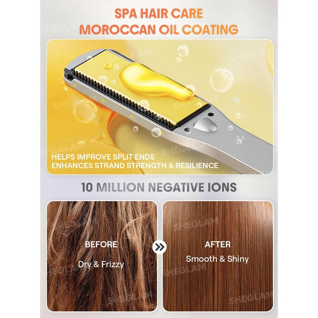 اتو موی شانه دار شیگلم مدل Sleek Chic Wide Glide Straightener — تصویر ۷