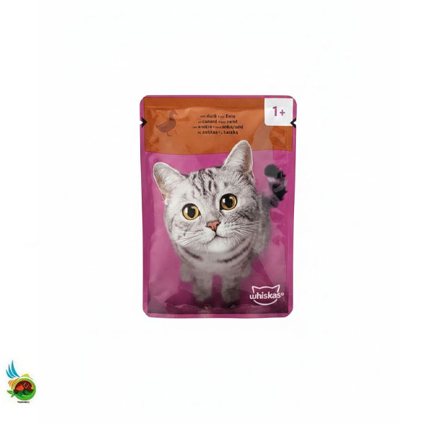 پوچ گربه ویسکاس طعم اردک Whiskas with duck mit ente وزن 85 گرم