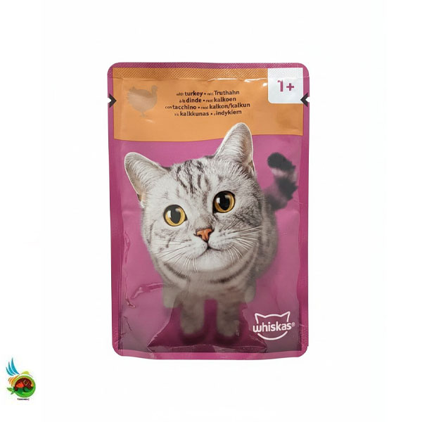 پوچ گربه ویسکاس طعم بوقلمون Whiskas with turkey mit truthahn وزن 85 گرم