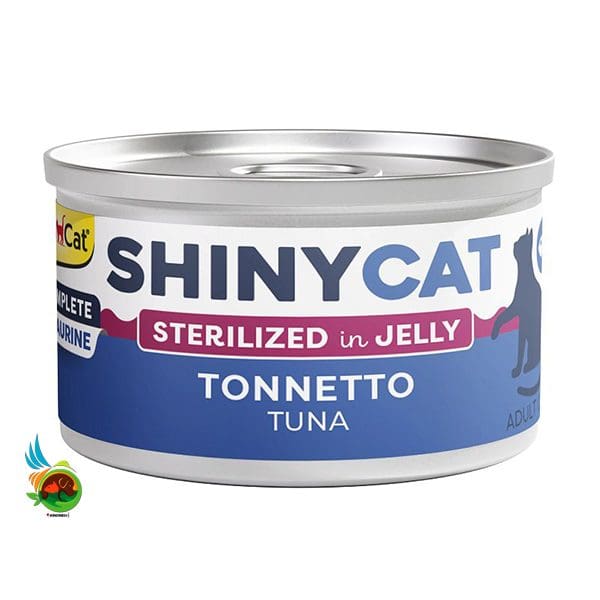 کنسرو گربه عقیم شده جیم کت با طعم ماهی تن در ژله Gim cat Shiny cat food with tonnetto sterilized in jelly وزن 70 گرم