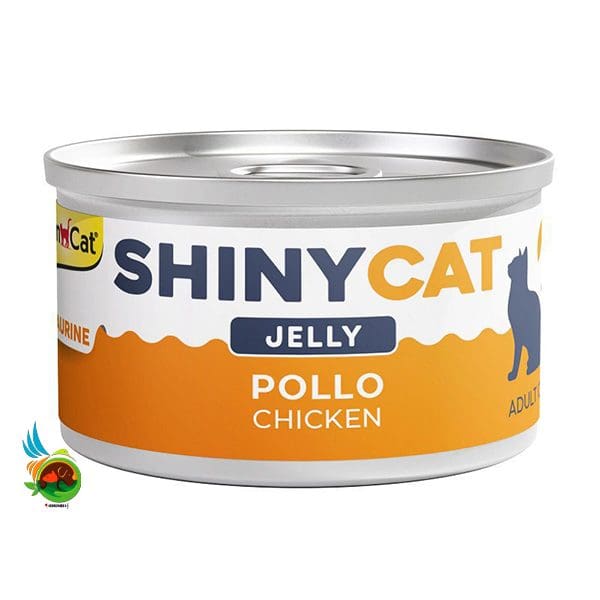 کنسرو گربه جیم کت با طعم مرغ در ژله Gim cat Shiny cat food with chicken in jelly وزن 70 گرم