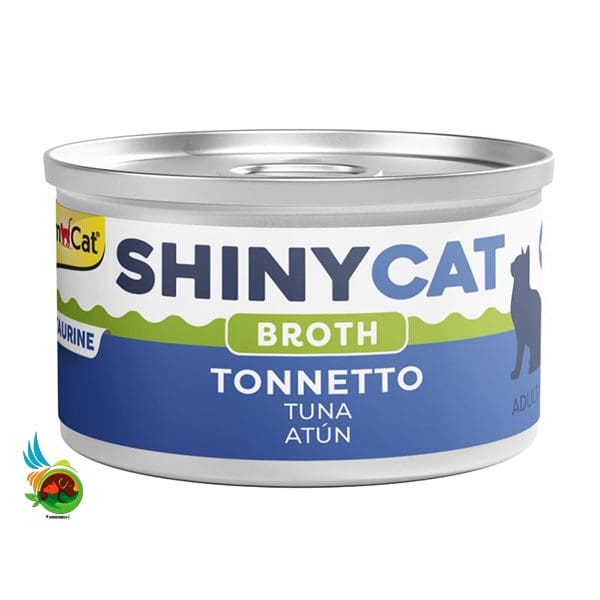 کنسرو گربه جیم کت با طعم ماهی تن در سس Gim cat Shiny cat food with tonnetto in broth وزن 70 گرم