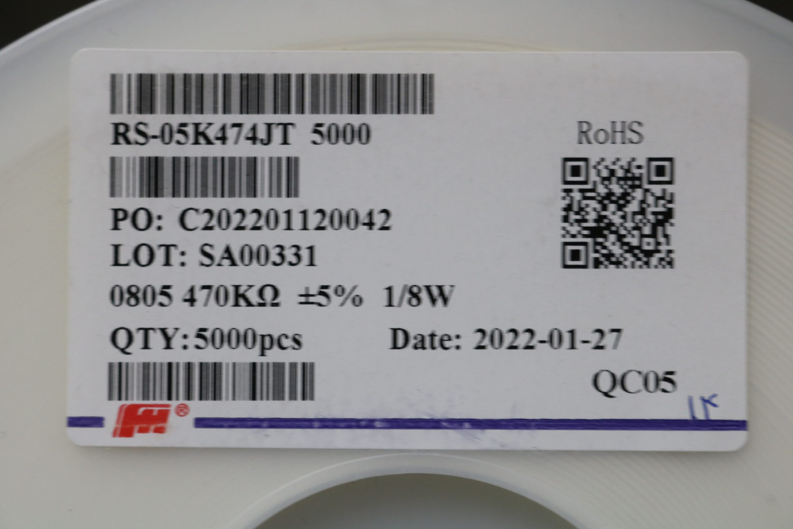 مقاومت 470 کیلو اهم SMD 0805 — تصویر ۲