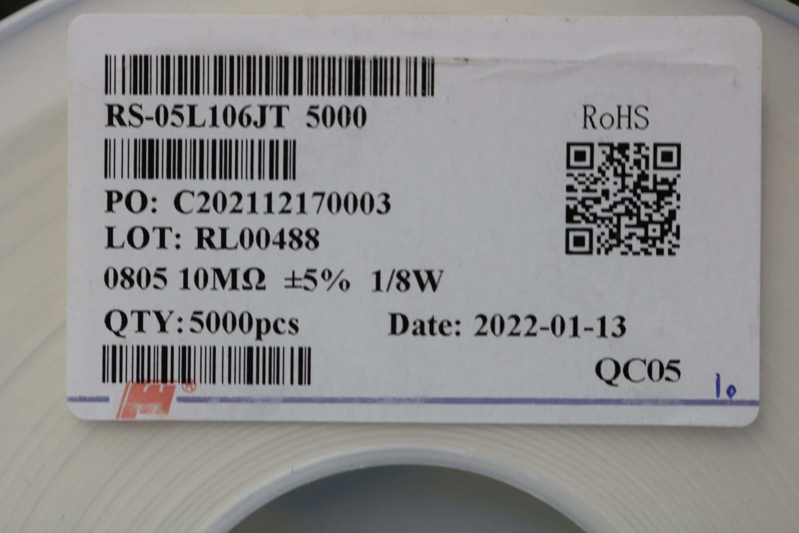 مقاومت 10 مگا اهم SMD 0805 — تصویر ۲