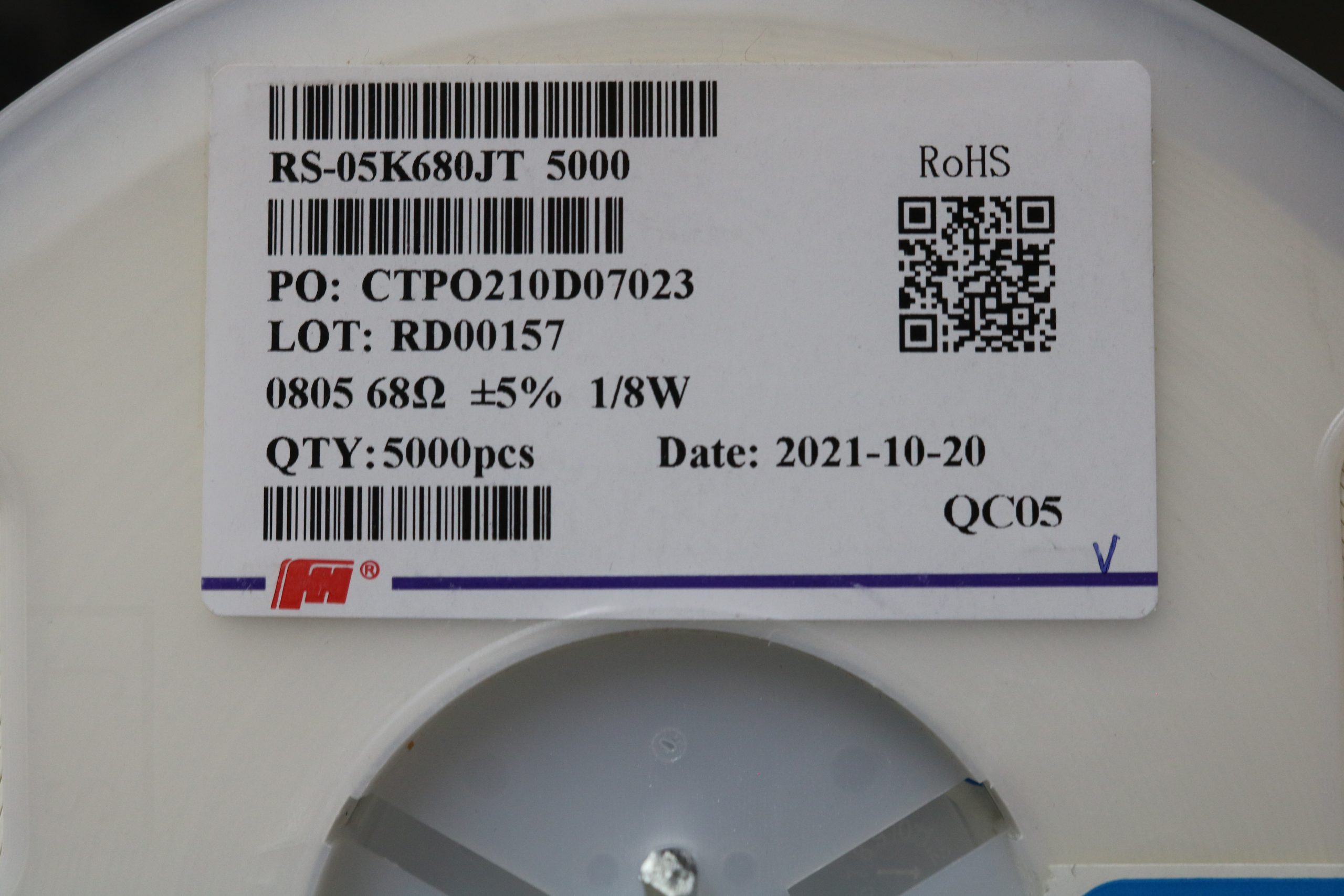 مقاومت 68 اهم SMD 0805 — تصویر ۲