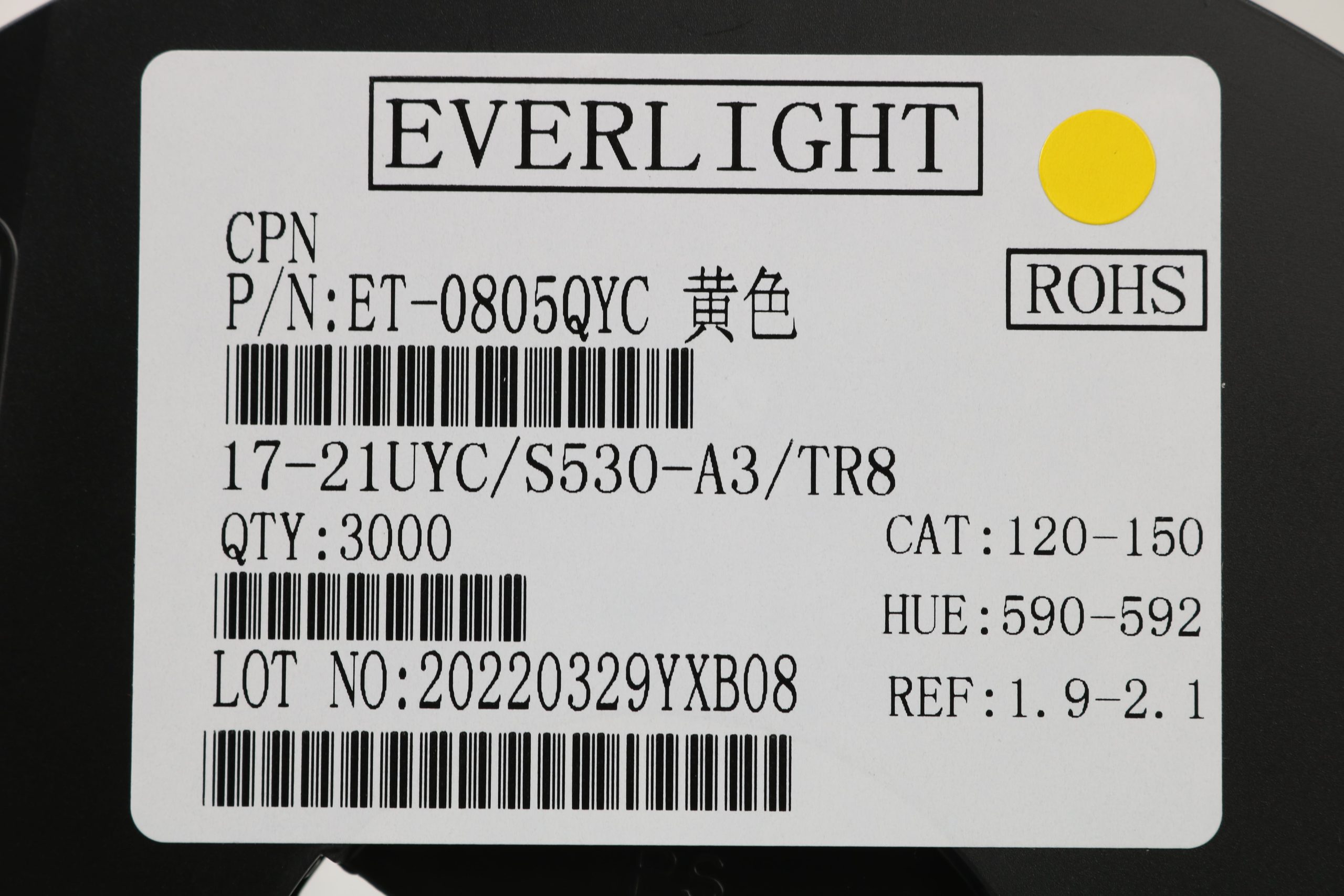 LED زرد پکیج 0805 — تصویر ۳