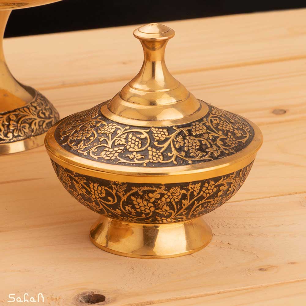 ست پذیرایی برنجی آنتیک کد 329 — تصویر ۷