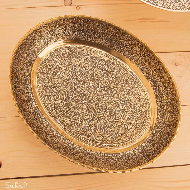 ست پذیرایی برنجی آنتیک کد 329 — تصویر ۳