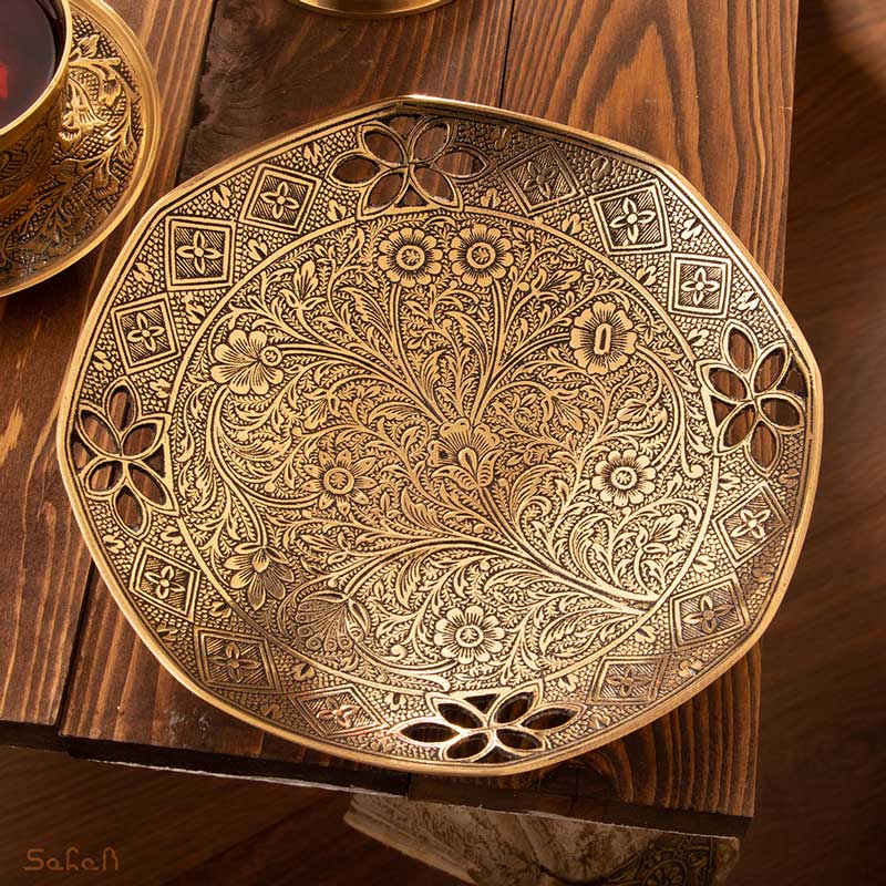 ست پذیرایی برنجی آنتیک کد 341 — تصویر ۴