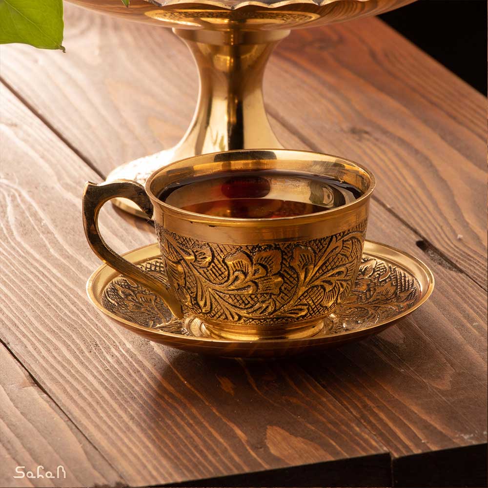 ست پذیرایی برنجی آنتیک کد 341 — تصویر ۵