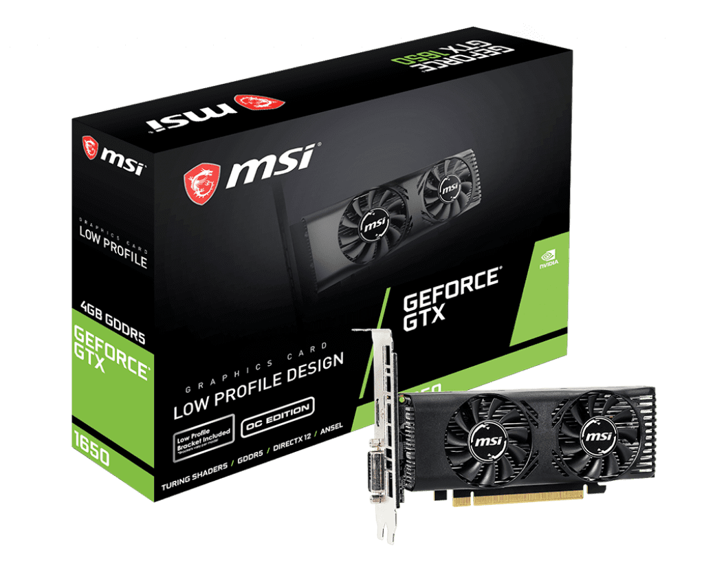 کارت گرافیک ام اس آی مدل GeForce GTX 1650 LP OC 4GB GDDR5