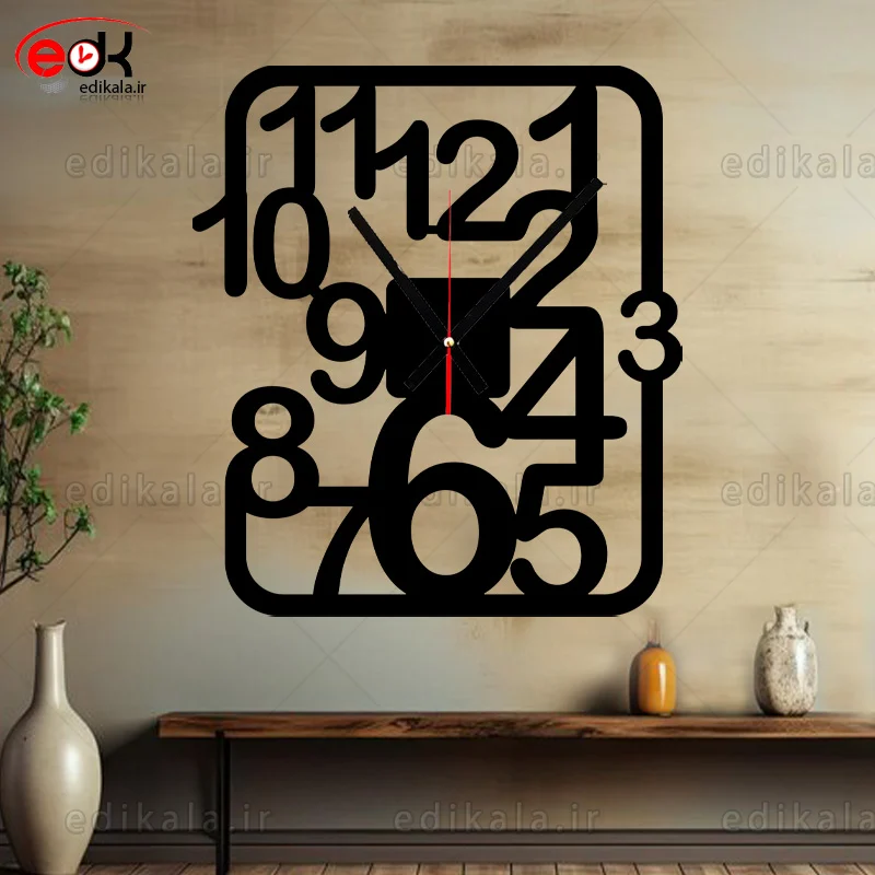ساعت دیواری طرح هارمونی شماره 4 در پنج رنگ و ابعاد انتخابی+فایل کورل