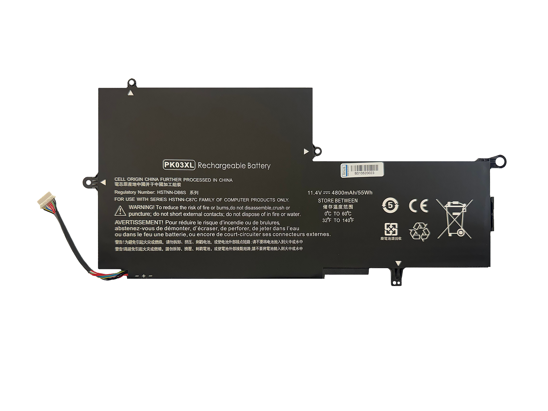 HP BATTERY Spectre X360 13 PK03XL 3600MAH