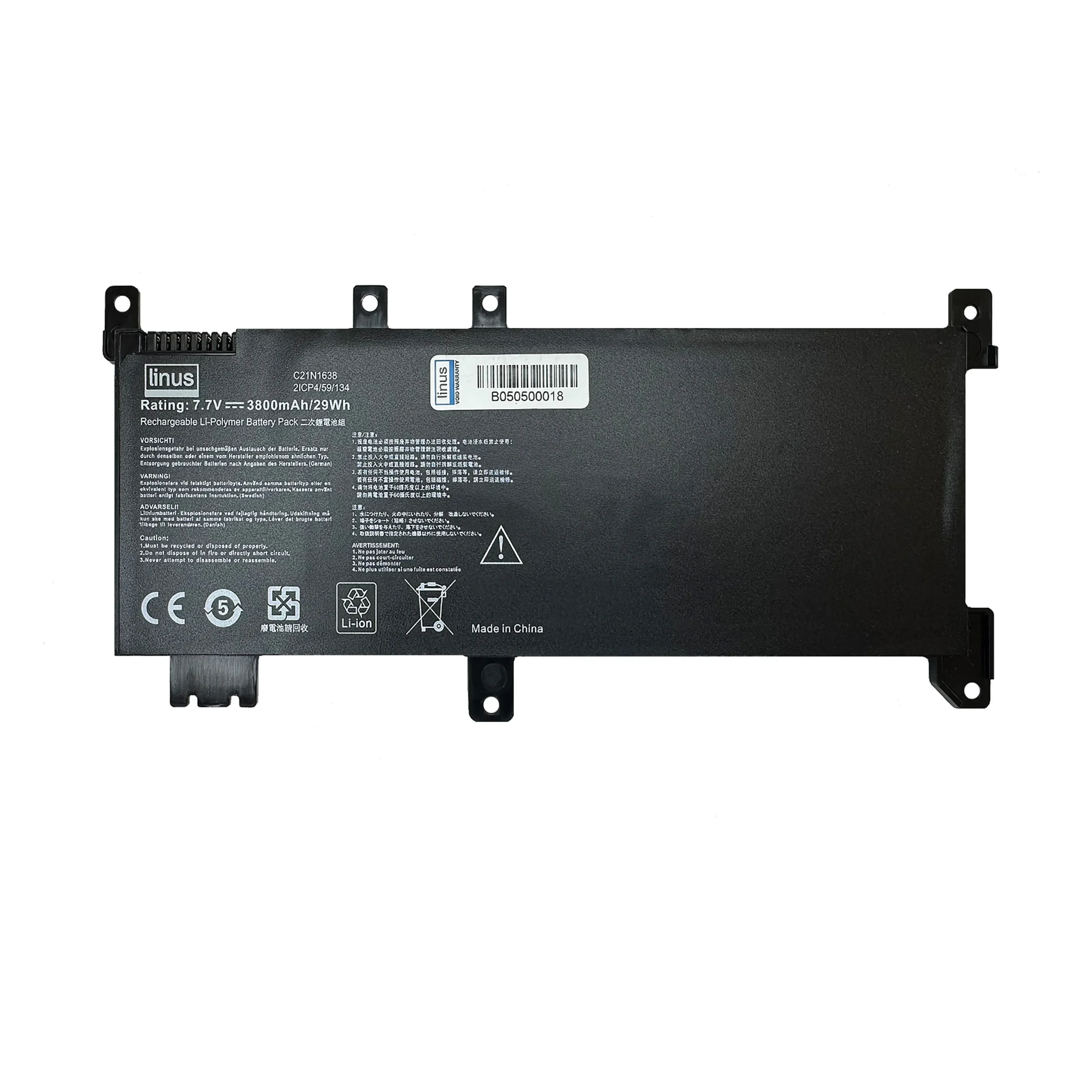 ASUS BATTERY A480U C21N1638 3800MAH — تصویر ۲