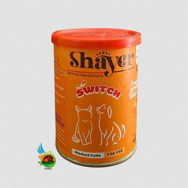 کنسرو سگ و گربه شایر مدل پوره Shayer با طعم کدو حلوایی وزن 400 گرم