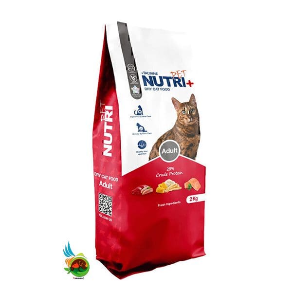غذای خشک نوتری پلاس گربه بالغ Nutri plus adult وزن 2 کیلوگرم