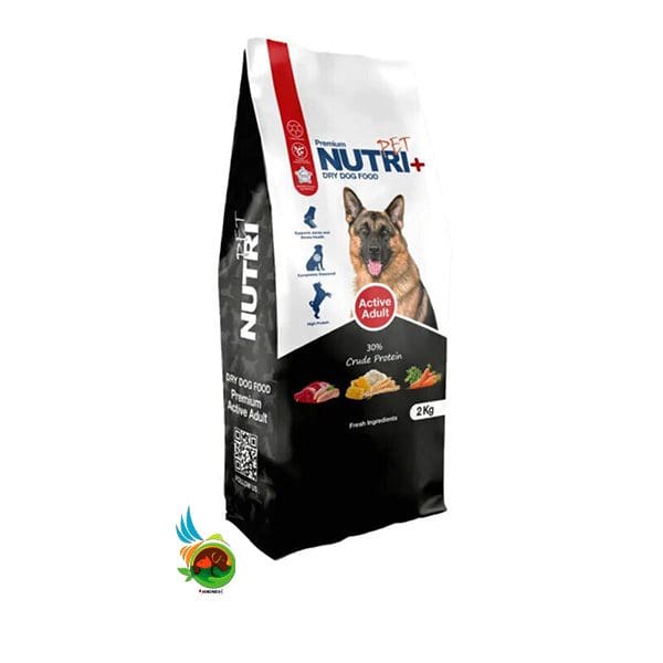 غذای خشک سگ بالغ نژاد بزرگ نوتری پلاس اکتیو Nutri plus active adult dog food وزن 2 کیلوگرم