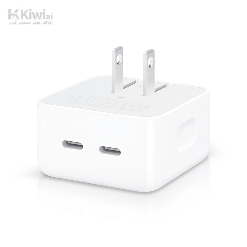 آداپتور شارژر ۳۵ وات اپل اصل مدل Dual USB-C Port – دو پین