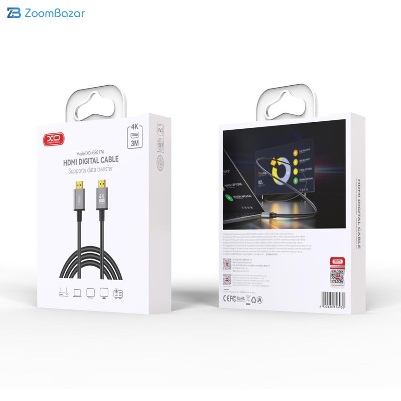 کابل HDMI ایکس او مدل GB017A طول 3 متر — تصویر ۶
