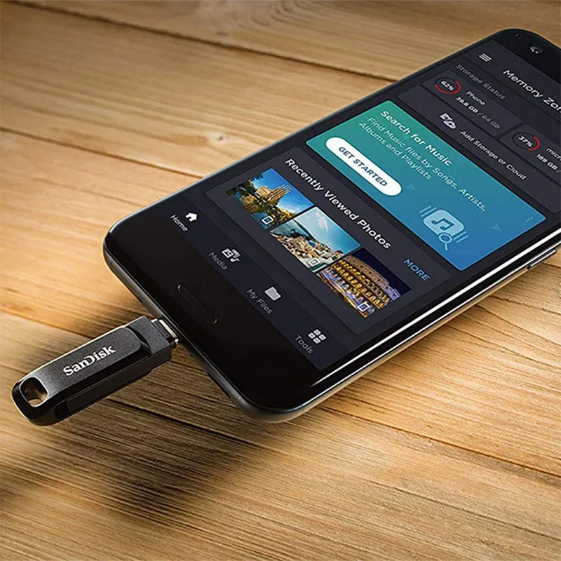 فلش مموری سن دیسک USB 3.1 مدل Ultra Dual Drive Go Type-C ظرفیت 32 گیگابایت — تصویر ۴