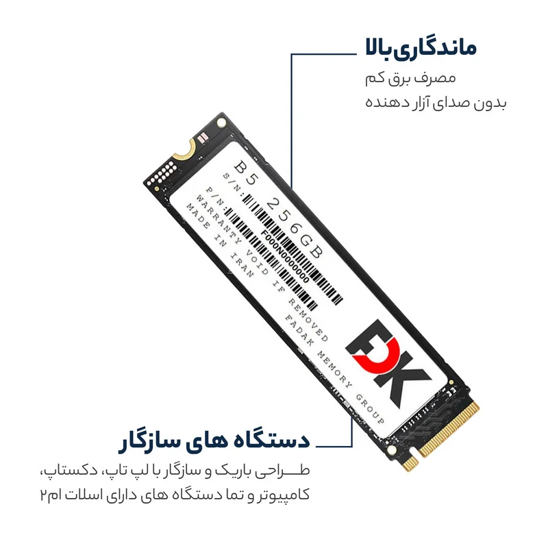 اس اس دی اینترنال فدک مدل M.2 ظرفیت 256 گیگابایت — تصویر ۷