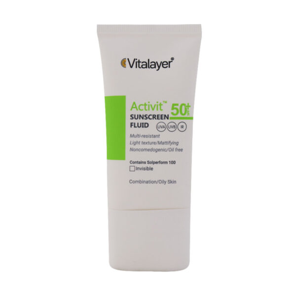 فلوئید ضد آفتاب SPF50 پوست چرب اکتی ویت ویتالیر 50 میلی لیتر — تصویر ۲