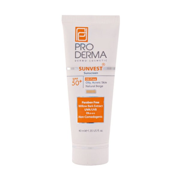 کرم ضد آفتاب فاقد چربی SPF50 پرودرما برای پوست های چرب و جوش دار ۴۰ میلی لیتر — تصویر ۲