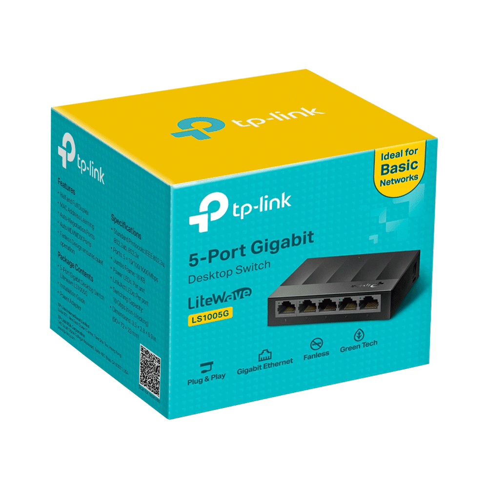سوئیچ ۵ پورت گیگ غیر مدیریتی تی پی لینک مدل LS1005G — تصویر ۵