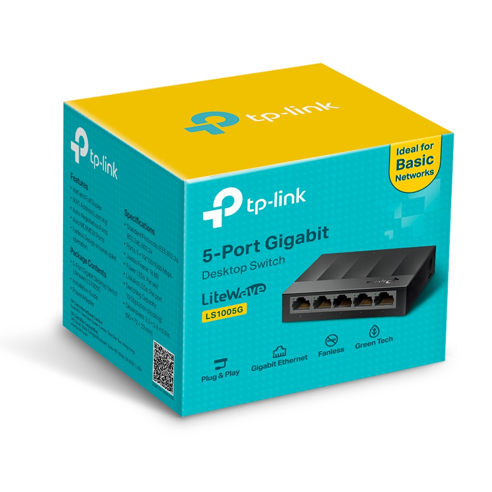 سوئیچ ۵ پورت گیگ غیر مدیریتی تی پی لینک مدل LS1005G — تصویر ۶
