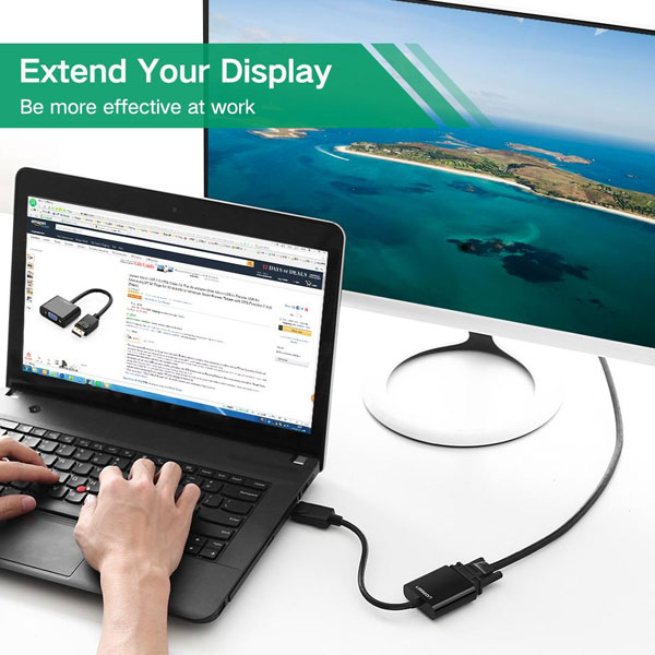 مبدل Display Port به VGA یوگرین مدل DP109 20415 — تصویر ۴