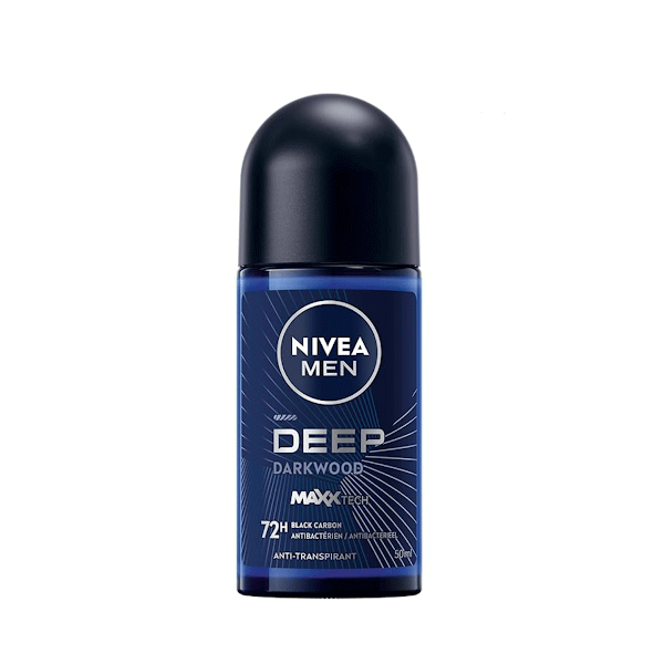 مام رول ضد تعریق مردانه نیوا مدل NIVEA MEN DEEP DARKWOOD MAXTECH ROLL-ON