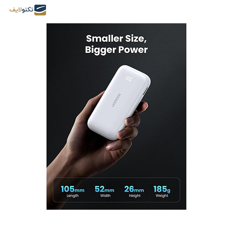 پاوربانک یوگرین مدل PB501 25189 ظرفیت 10000 میلی آمپر ساعت — تصویر ۵